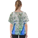 Peacock Bird Colorful Plumage V-Neck Dolman Drape Top View2