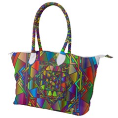 Mandala Star Interlocked Canvas Shoulder Bag by Wegoenart