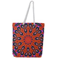 Art Abstract Background Pattern Full Print Rope Handle Tote (large) by Wegoenart