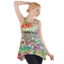 Dahlia Flower Colorful Art Collage Side Drop Tank Tunic View1