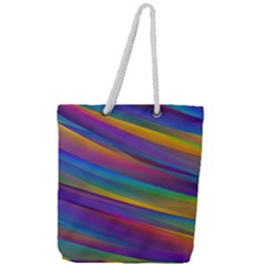 Colorful Background Full Print Rope Handle Tote (large) by Wegoenart