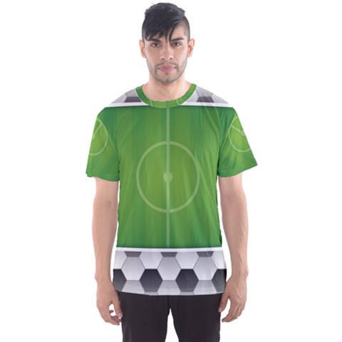 Background Sports Soccer Football Men s Sports Mesh Tee by Wegoenart