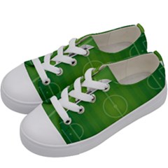 Background Sports Soccer Football Kids  Low Top Canvas Sneakers by Wegoenart