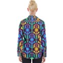 Pattern Background Bright Blue Womens Long Sleeve Shirt View2