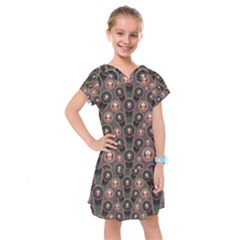 Background Abstract Pattern Green Kids  Drop Waist Dress by Wegoenart