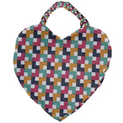 Background Abstract Geometric Giant Heart Shaped Tote by Wegoenart