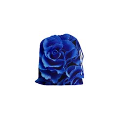 Blue Roses Flowers Plant Romance Drawstring Pouch (xs) by Wegoenart