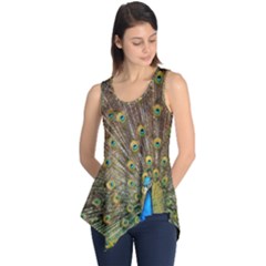 Peacock Plumage Bird Peafowl Sleeveless Tunic by Wegoenart