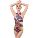 Abstract Architecture Background Cross Front Low Back Swimsuit View1