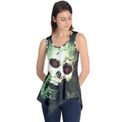 Screaming Skull Human Halloween Sleeveless Tunic by Wegoenart