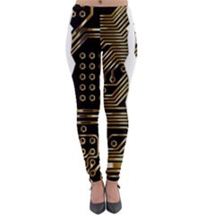 Brain Circuit Board Pcb Computer Lightweight Velour Leggings by Wegoenart