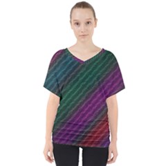 Background Texture Pattern V-neck Dolman Drape Top by Wegoenart