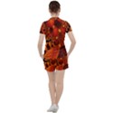 Leaf Autumn Nature Background Women s Tee and Shorts Set View2