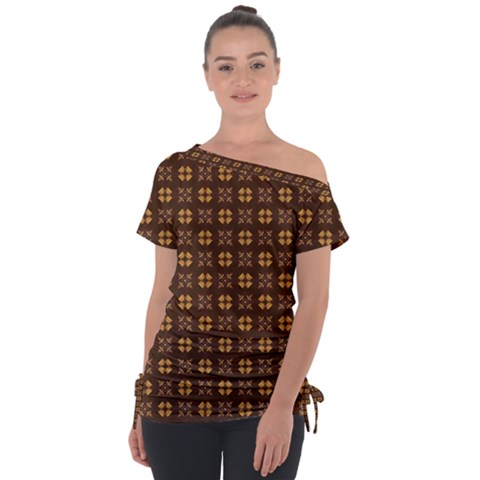 Background Pattern Structure Tie-up Tee by Wegoenart