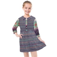 Purple Nordic Kids  Quarter Sleeve Shirt Dress by DeneWestUK