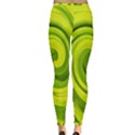 Groovy Abstract Green Liquid Art Swirl Painting Inside Out Leggings View4