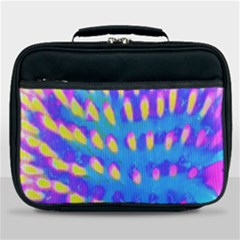 Pink, Blue And Yellow Abstract Coneflower Lunch Bag by myrubiogarden