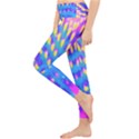 Pink, Blue And Yellow Abstract Coneflower Lightweight Velour Classic Yoga Leggings View3