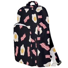 Bacon And Egg Pop Art Pattern Double Compartment Backpack by Valentinaart