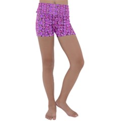 Paradise Blossom Tree On The Ornate Sakura Mountain Kids  Lightweight Velour Yoga Shorts by pepitasart