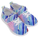 Painting Abstract Blue Pink Spots Kids  Velcro Strap Shoes View3