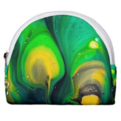 Art Abstract Artistically Painting Horseshoe Style Canvas Pouch by Pakrebo