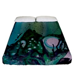 Abstract Art Modern Surreal Fitted Sheet (queen Size) by Pakrebo