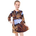 Street Architecture Building Kids  Quarter Sleeve Shirt Dress View1