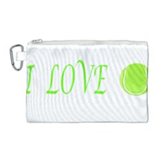 I Lovetennis Canvas Cosmetic Bag (large) by Greencreations