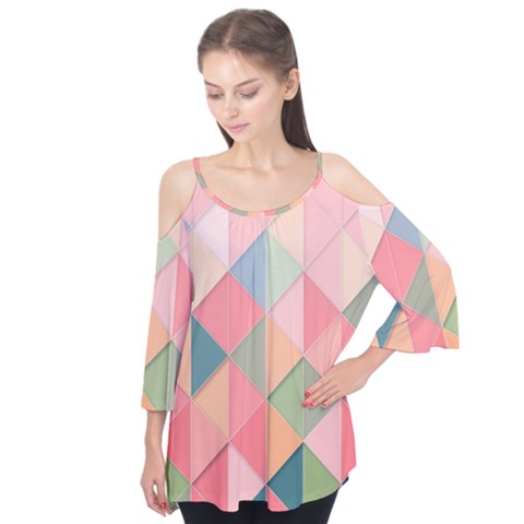 Background Geometric Triangle Flutter Tees by Pakrebo