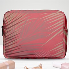 Palms Shadow On Living Coral Make Up Pouch (large) by LoolyElzayat