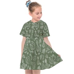 Tropical Pattern Kids  Sailor Dress by Valentinaart