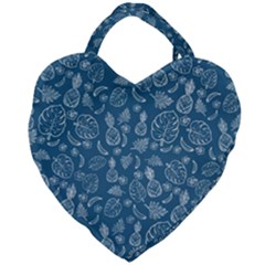 Tropical Pattern Giant Heart Shaped Tote by Valentinaart