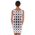 Square Diagonal Pattern Monochrome Wrap Front Bodycon Dress View2