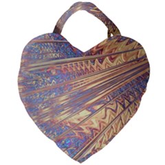 Flourish Artwork Fractal Expanding Giant Heart Shaped Tote by Pakrebo