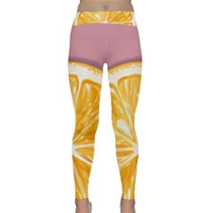 Pop Art Orange  Classic Yoga Leggings by Valentinaart