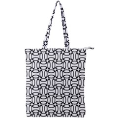 Ellipse Pattern Ellipse Dot Pattern Double Zip Up Tote Bag by Pakrebo