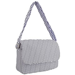 Wave Wave Lines Diagonal Seamless Courier Bag by Pakrebo