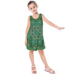 Stars Shining Over The Brightest Star In Lucky Starshine Kids  Sleeveless Dress by pepitasart