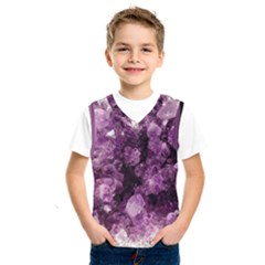 Amethyst Purple Violet Geode Slice Kids  Sportswear by genx