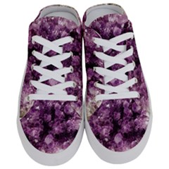 Amethyst Purple Violet Geode Slice Half Slippers by genx