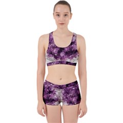 Amethyst Purple Violet Geode Slice Work It Out Gym Set by genx