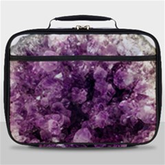 Amethyst Purple Violet Geode Slice Full Print Lunch Bag by genx