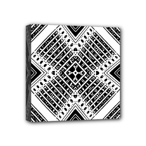 Pattern Tile Repeating Geometric Mini Canvas 4  X 4  (stretched) by Pakrebo