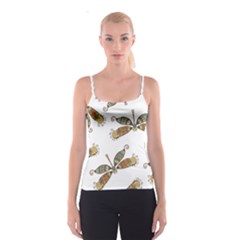 Pattern Dragonfly Background Spaghetti Strap Top by Pakrebo