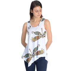 Pattern Dragonfly Background Sleeveless Tunic by Pakrebo