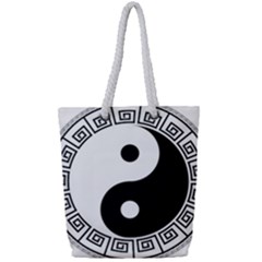 Yin Yang Eastern Asian Philosophy Full Print Rope Handle Tote (small) by Pakrebo