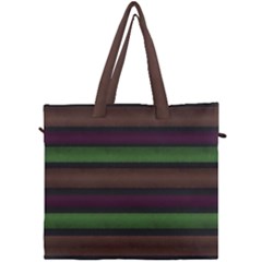 Stripes Green Brown Pink Grey Canvas Travel Bag by BrightVibesDesign