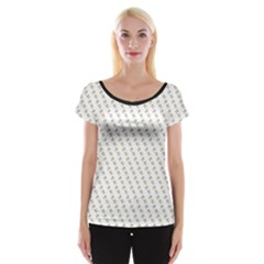 No Step On Snek Pattern White Background Meme Cap Sleeve Top by snek