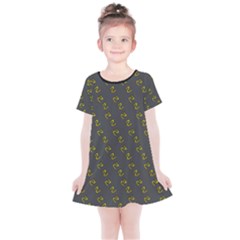 No Step On Snek Pattern Charcoal Dark Gray Background Meme Kids  Simple Cotton Dress by snek